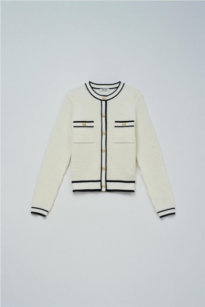 Cárdigan Salsa con botones dorados