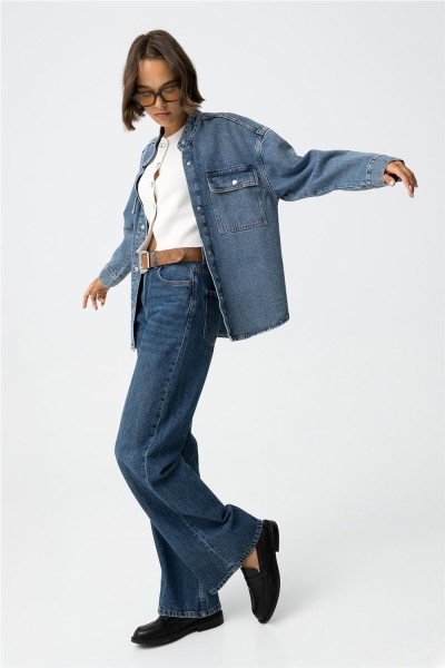 Vaquero Tiffosi Bonnye wide leg de tiro alto