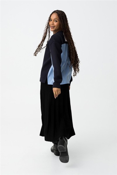 Sudadera Tiffosi Helike azul con contraste