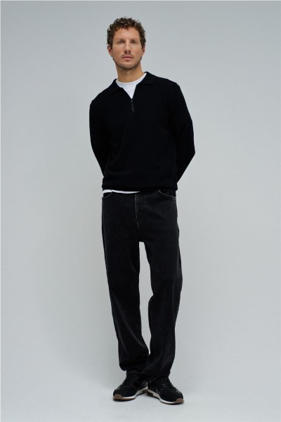 Jersey Salsa de punto con medio cierre