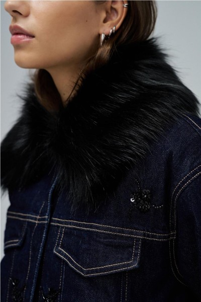 Cazadora Salsa vaquera con pelo