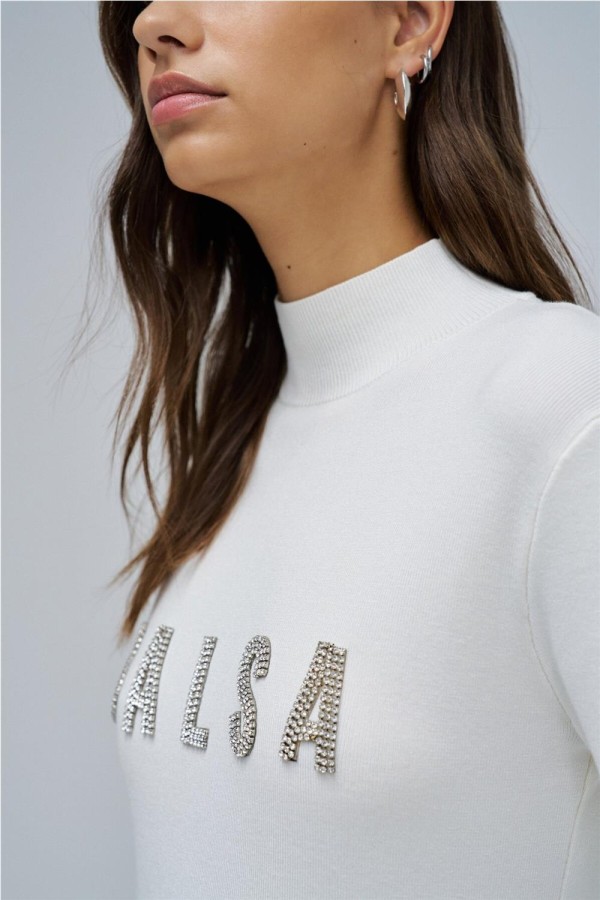 Jersey Salsa de punto acanalado con logo