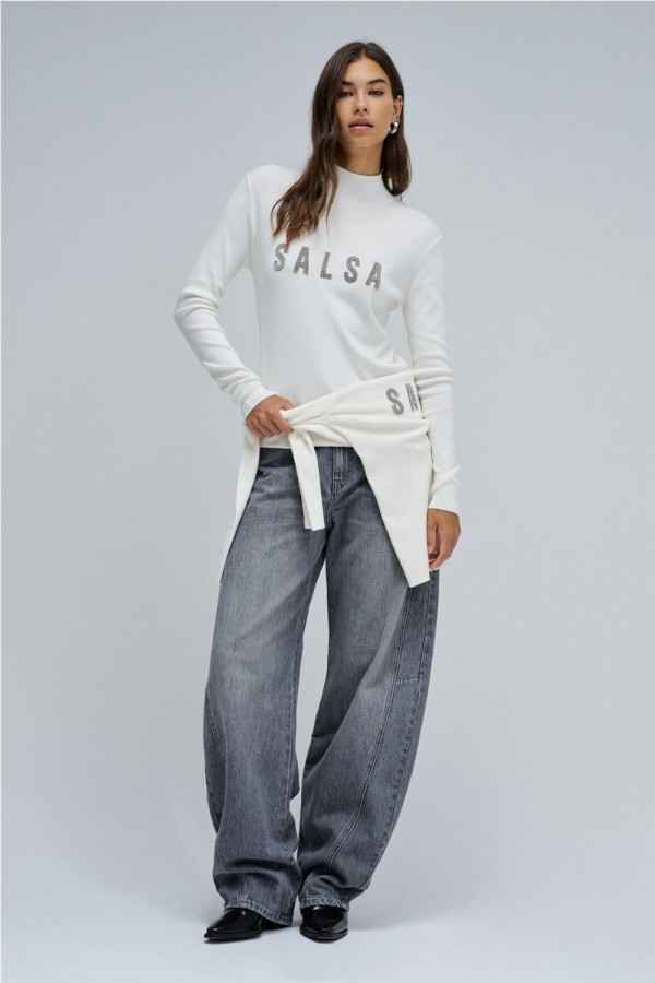 Jersey Salsa de punto acanalado con logo