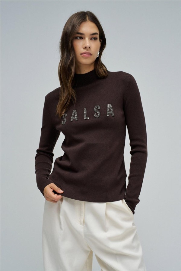 Jersey Salsa de punto acanalado con logo