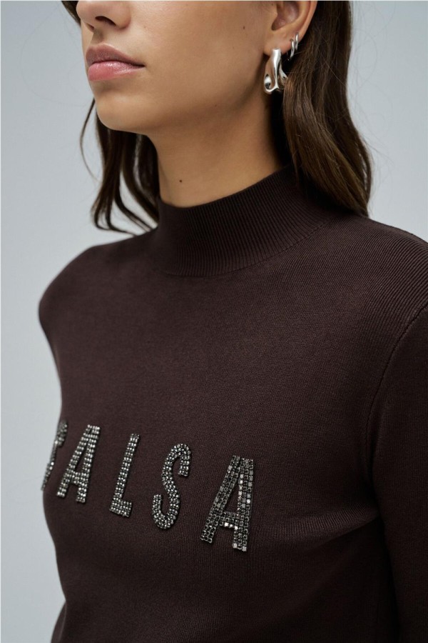 Jersey Salsa de punto acanalado con logo