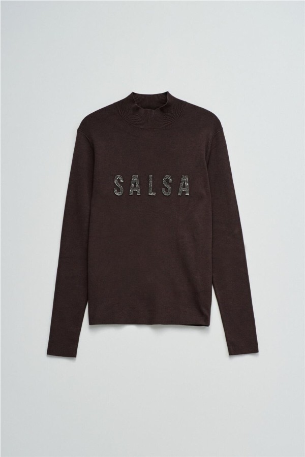 Jersey Salsa de punto acanalado con logo