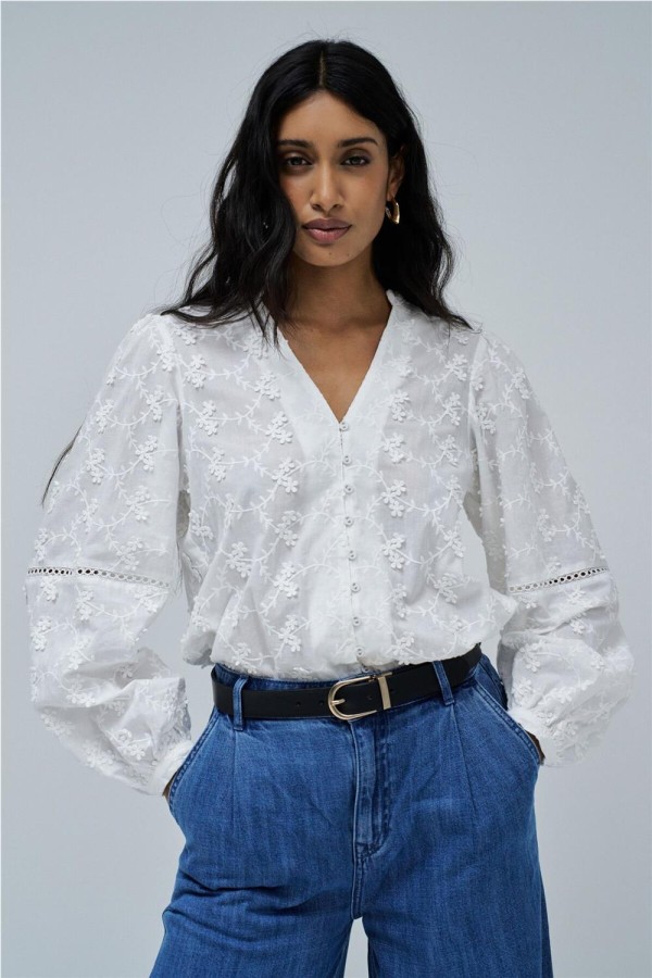 Blusa Salsa con bordado jacquard