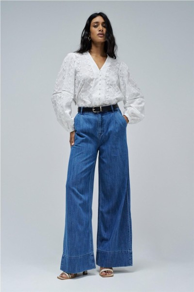 Blusa Salsa con bordado jacquard