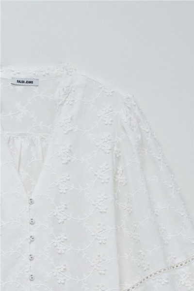 Blusa Salsa con bordado jacquard