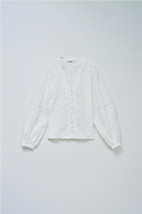 Blusa Salsa con bordado jacquard