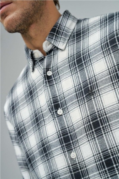 Camisa Salsa con estampado de cuadros