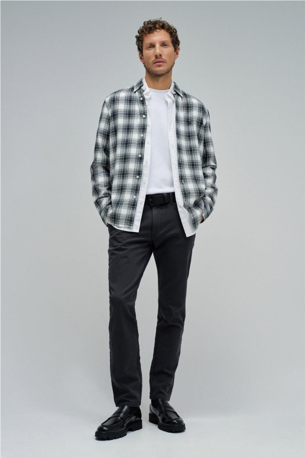 Camisa Salsa con estampado de cuadros