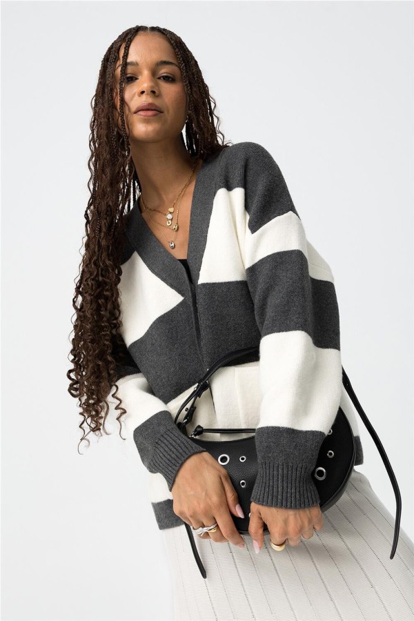 Cárdigan Tiffosi oversize tricotado