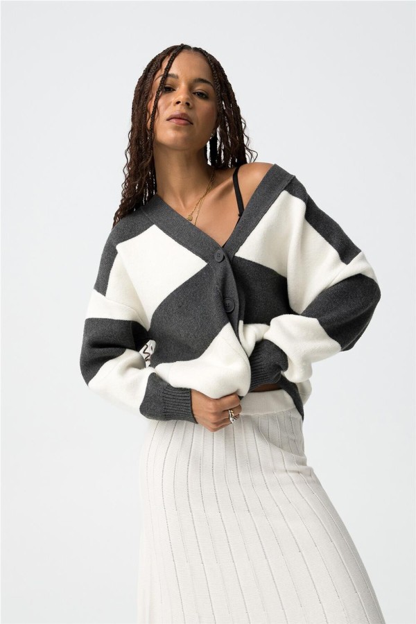 Cárdigan Tiffosi oversize tricotado 2