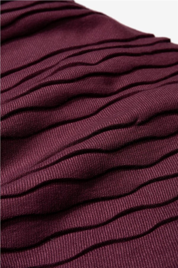 Bufanda Tiffosi plisada granate