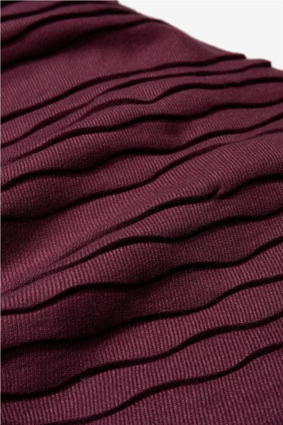 Bufanda Tiffosi plisada granate