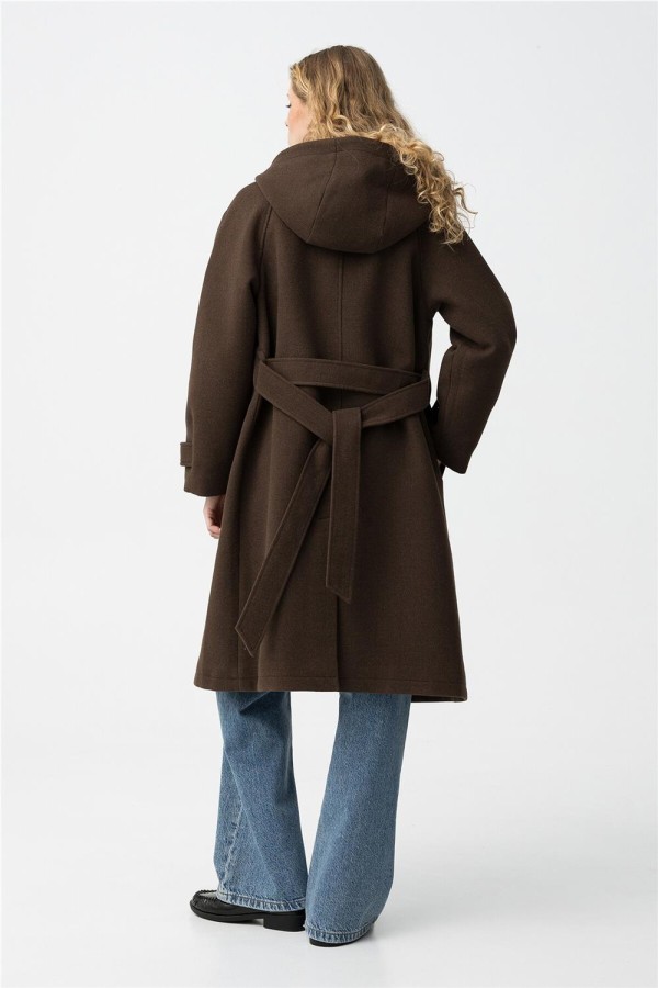 Abrigo Tiffosi largo chocolate