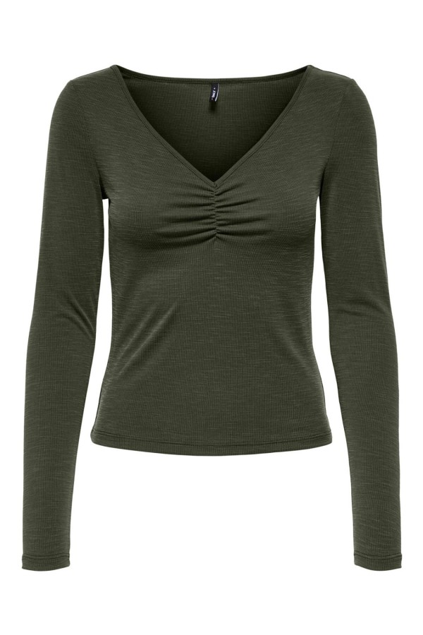 ONLFREE LIFE L/S SLUB  V-NECK