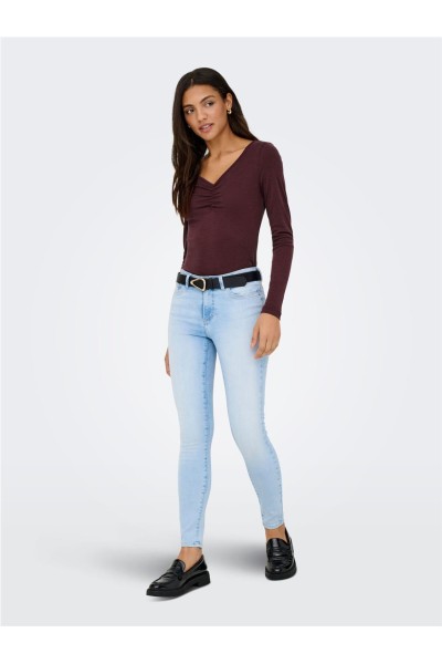 ONLFREE LIFE L/S SLUB  V-NECK