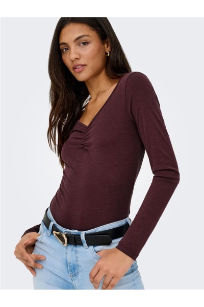 ONLFREE LIFE L/S SLUB  V-NECK