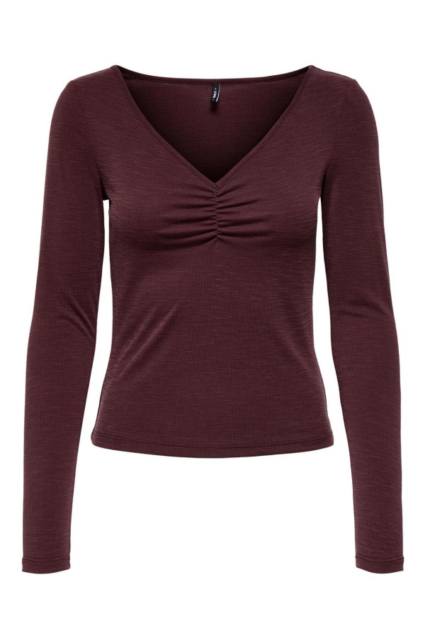ONLFREE LIFE L/S SLUB  V-NECK