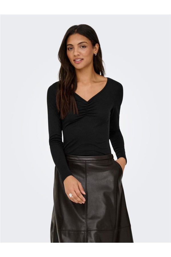 ONLFREE LIFE L/S SLUB  V-NECK