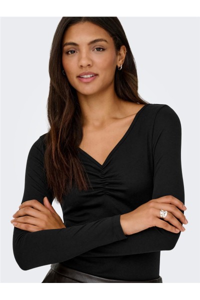 ONLFREE LIFE L/S SLUB  V-NECK