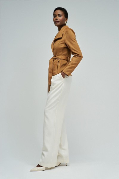 Chaqueta Salsa de ante con cinturón