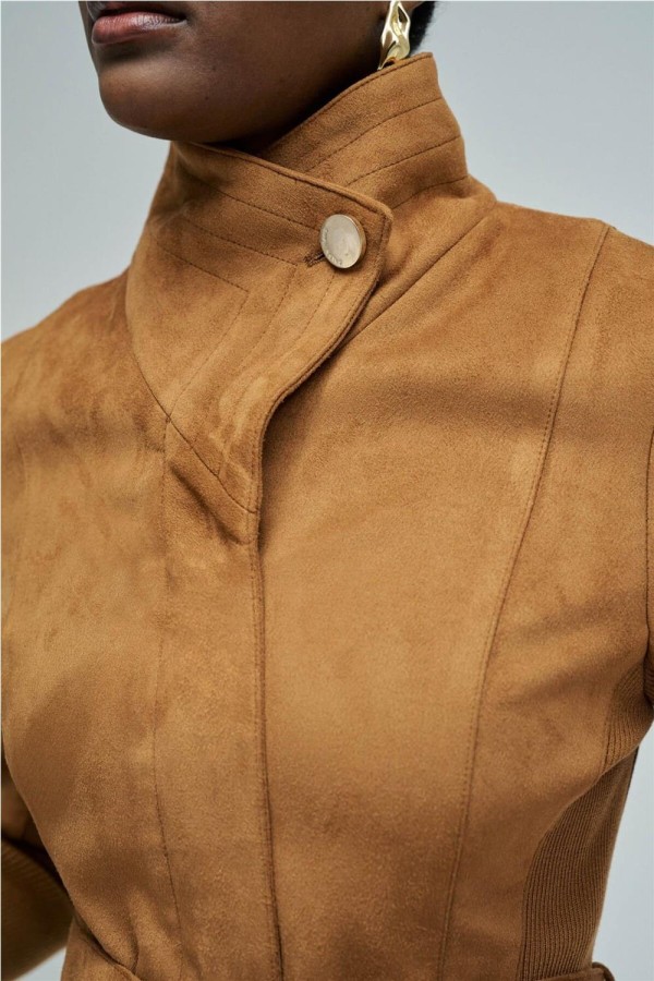 Chaqueta Salsa de ante con cinturón