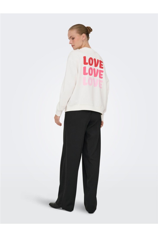 JDYNANNA LIFE L/S TEXT SWEAT