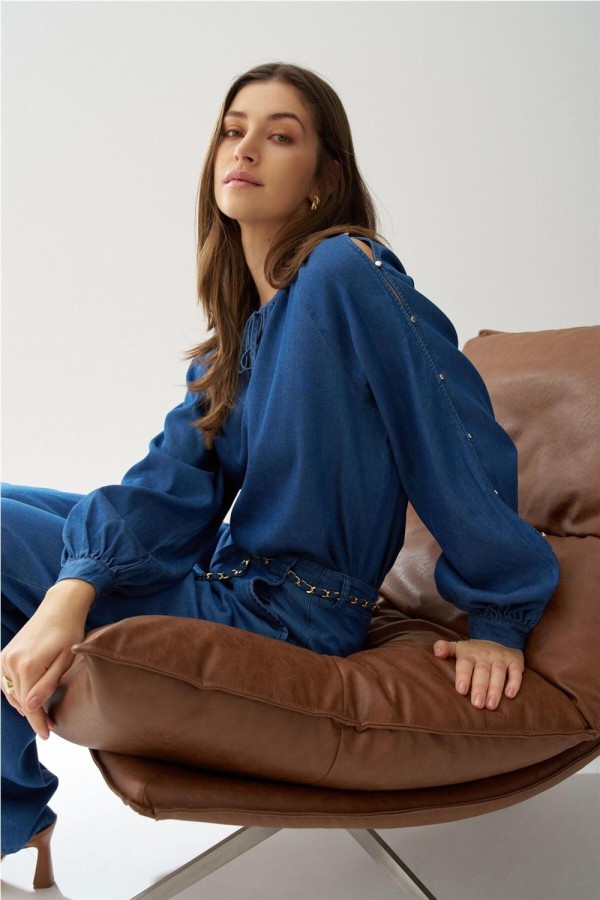 Pantalón Salsa chino con pierna wide...