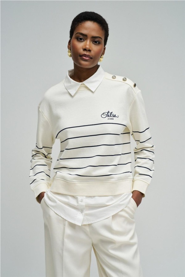 Sudadera Salsa combinada con camisa