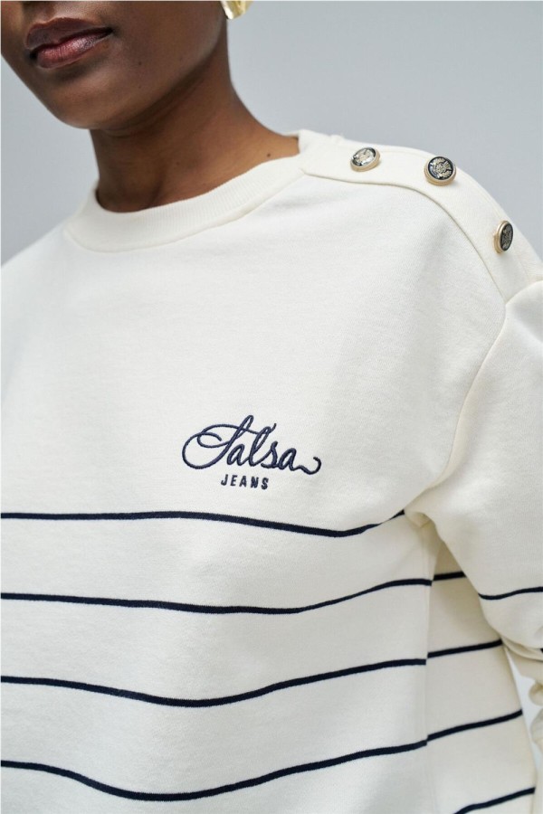 Sudadera Salsa combinada con camisa