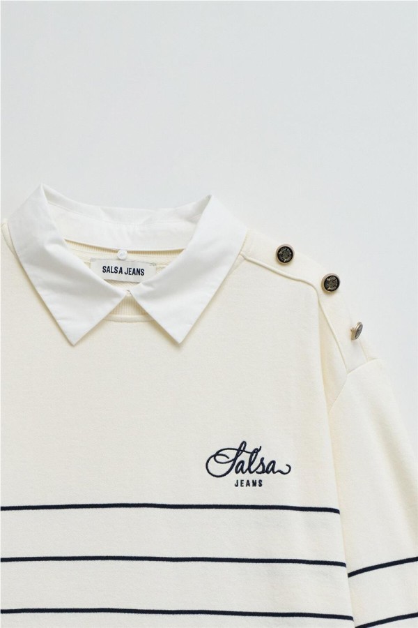 Sudadera Salsa combinada con camisa