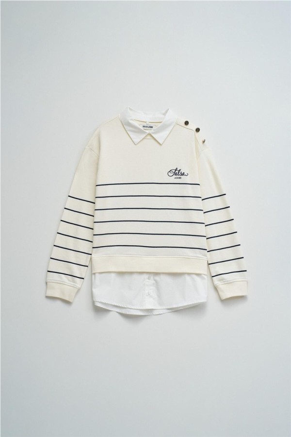 Sudadera Salsa combinada con camisa