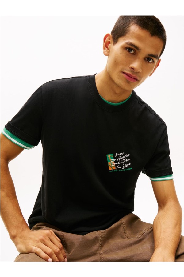 Camiseta Tommy Jeans signature con logo trasero