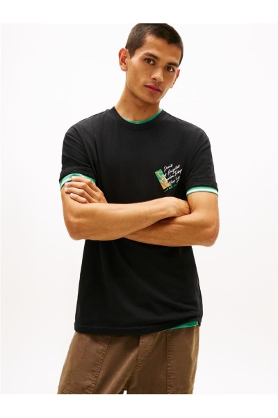 Camiseta Tommy Jeans signature con logo trasero