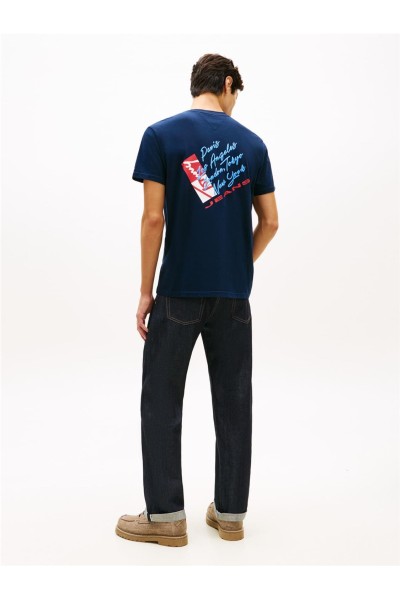 Camiseta Tommy Jeans signature con logo trasero