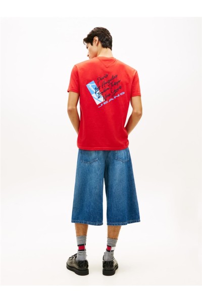 Camiseta Tommy Jeans signature con logo trasero