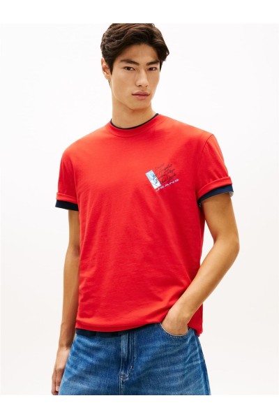 Camiseta Tommy Jeans signature con logo trasero