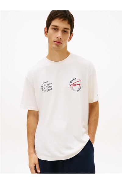 Camiseta Tommy Jeans amplia con logo trasero
