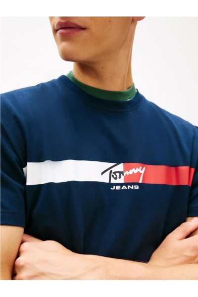 Camiseta Tommy Jeans de punto con logo con la firma