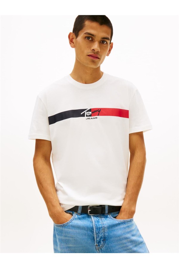 Camiseta Tommy Jeans de punto con logo con la firma 2