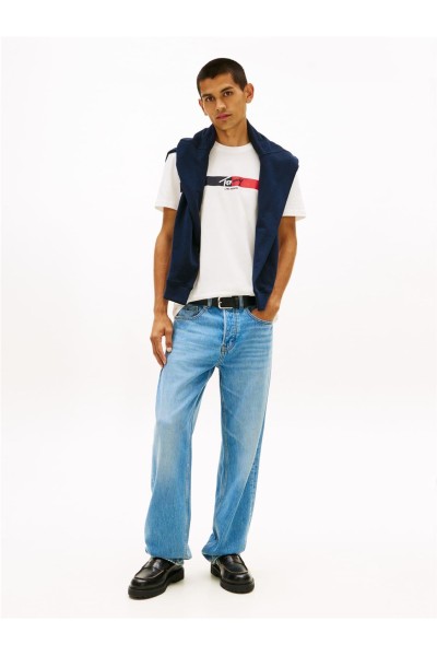 Camiseta Tommy Jeans de punto con logo con la firma