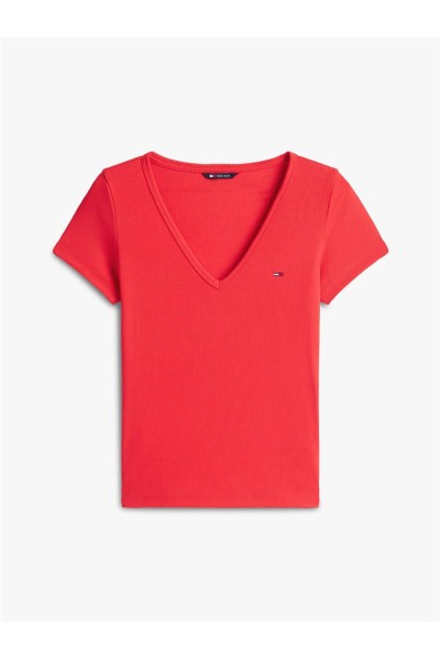 Camiseta Tommy Jeans Essential con cuello de pico