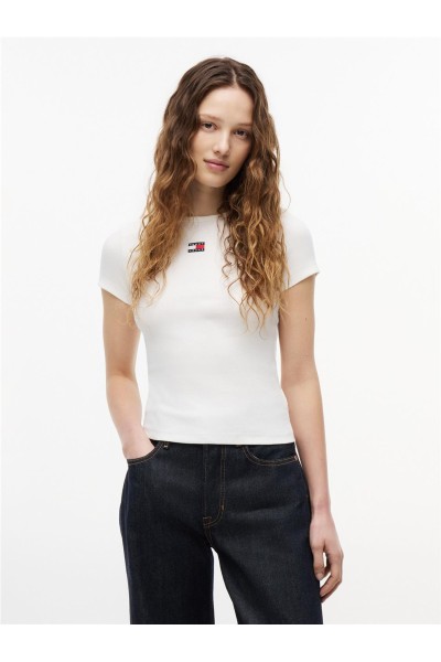 Camiseta Tommy Jeans Badge slim acanalada