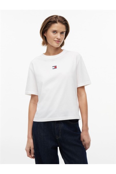 Camiseta Tommy Jeans holgada de cuello redondo con parche