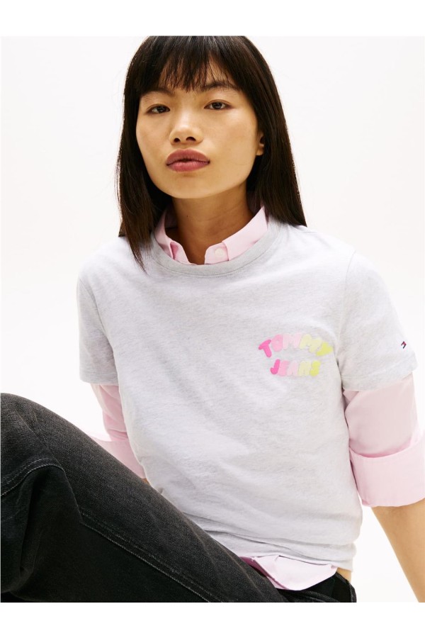 Camiseta Tommy Jeans bubble de cuello redondo 2