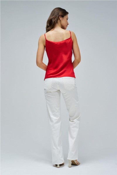 Top satinado Salsa con encaje