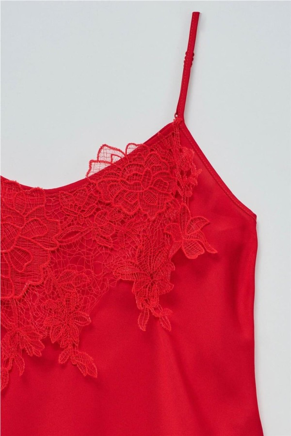 Top satinado Salsa con encaje